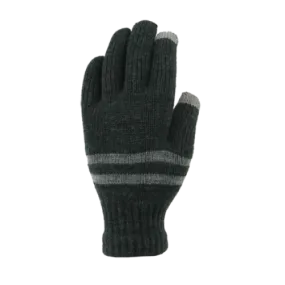 ACRYLIC KNIT TOUCHSCREEN GLOVE - BLACK