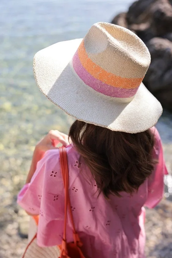 Alannis Natural Striped Hat