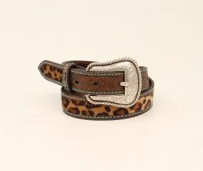 Ariat Leopard Turquoise Stitch Children's Belt