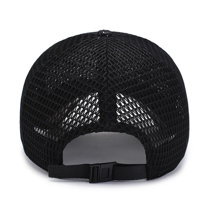 Baseball Hat Breathable Mesh Trucker Cap Curved Visor Casual Cap