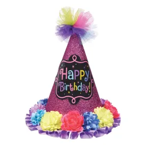 Birthday Chic Paper & Fabric Cone Hat