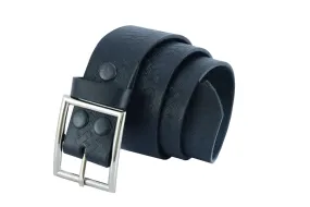 BLT Timeless Black Basket Weave Pattern Leather Belt