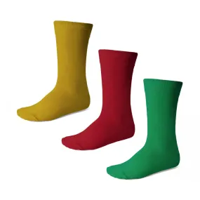 Boys' Red, Gold and Kelly Green Holiday Crew Socks, 3-Pack