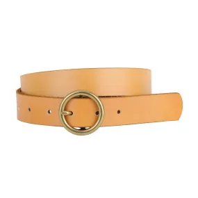 Brass Toned Circle Buckle Belt