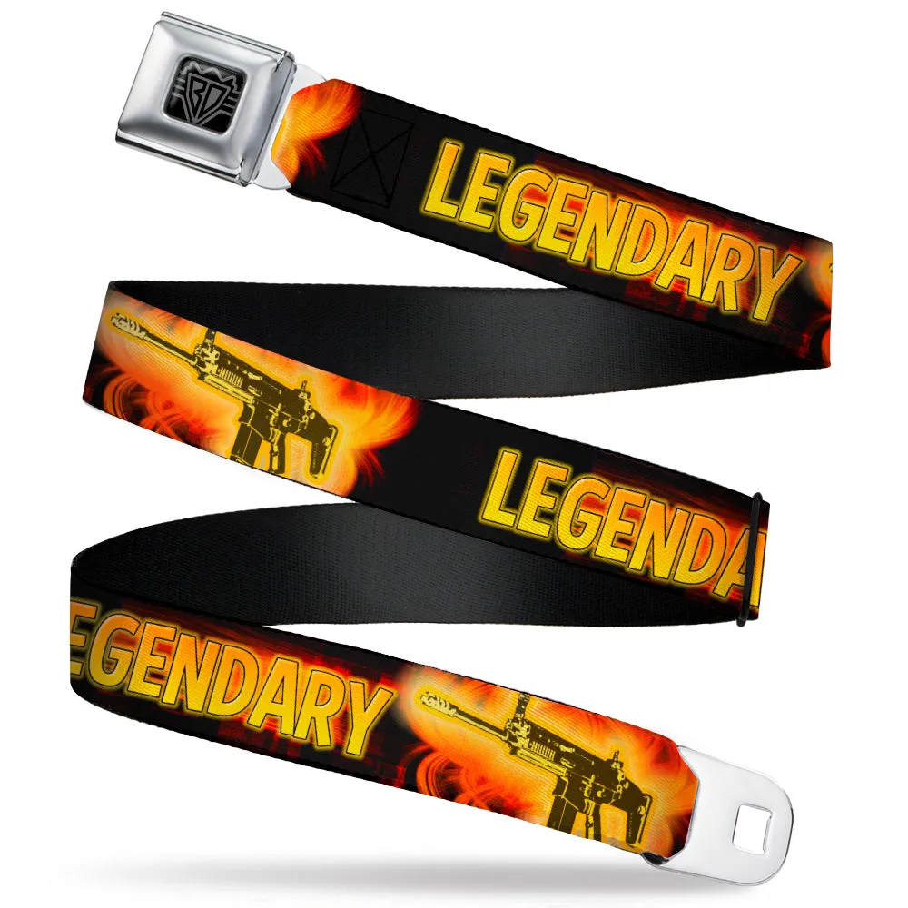 Buckle-Down Seatbelt Belt - LEGENDARY - FN SCAR - Black/Orange/Red