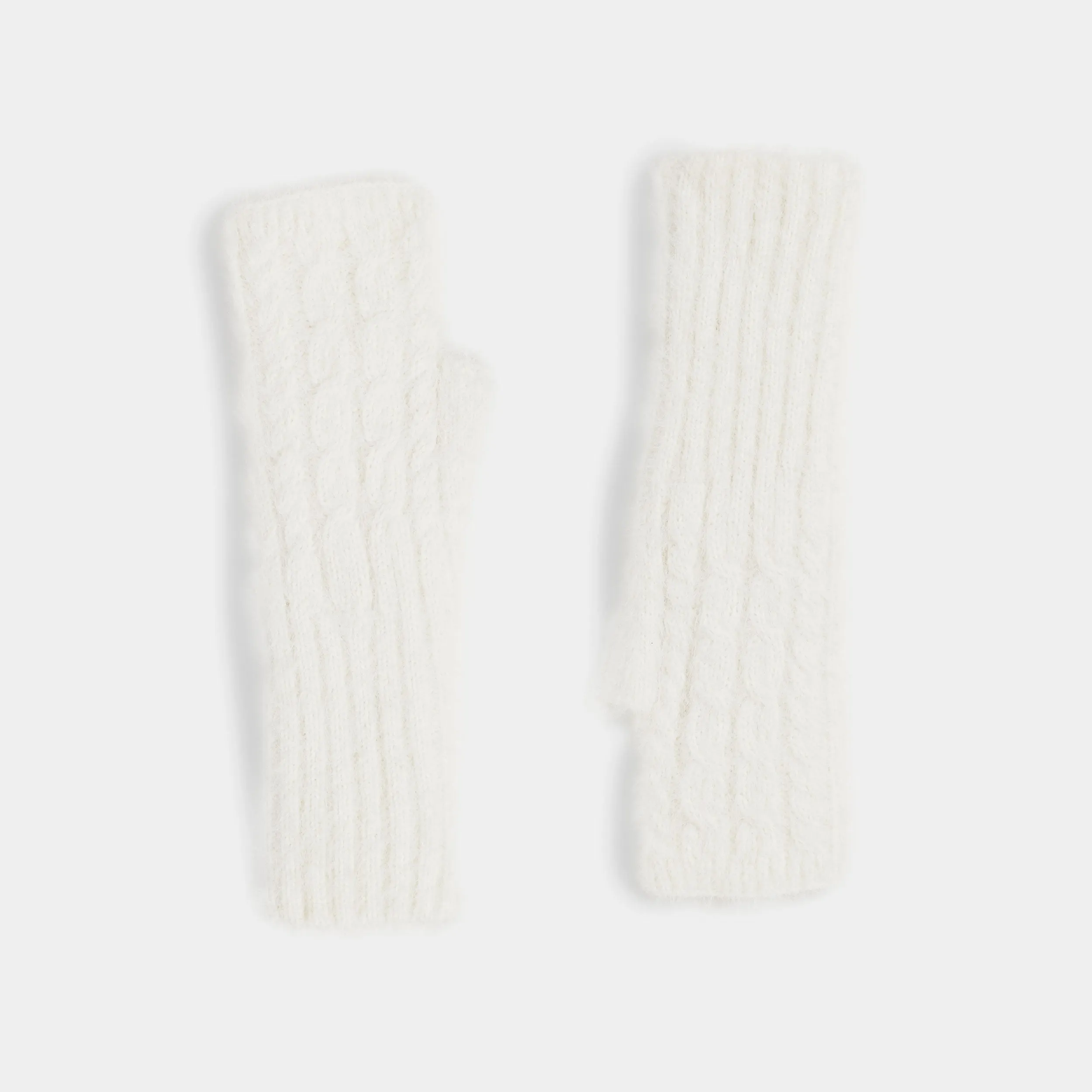 Cable Fingerless - White