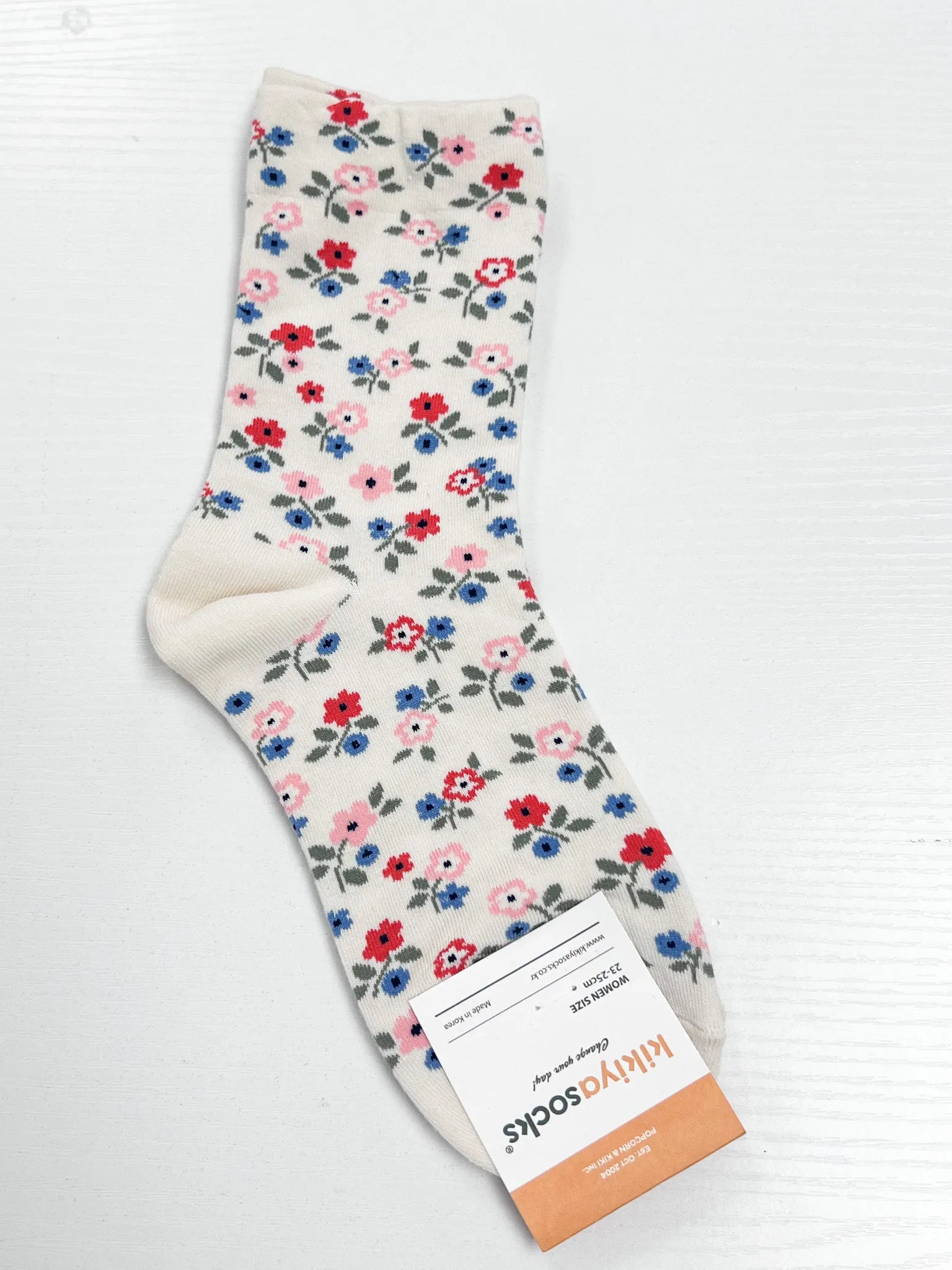 Casey - Ivory Floral Socks