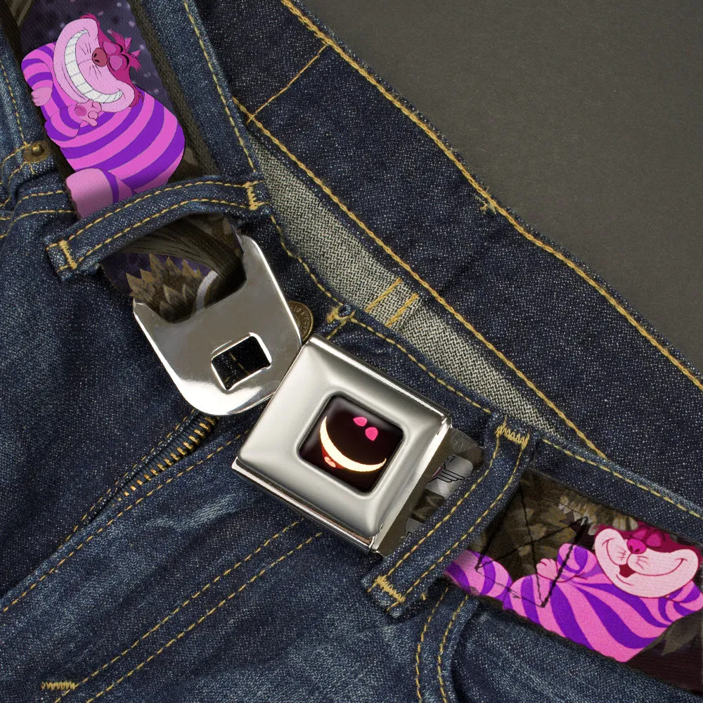 Cheshire Cat Eyes Smile Full Color Seatbelt Belt - Cheshire Cat Tree Poses Webbing