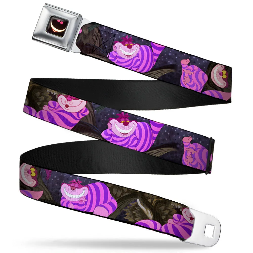 Cheshire Cat Eyes Smile Full Color Seatbelt Belt - Cheshire Cat Tree Poses Webbing