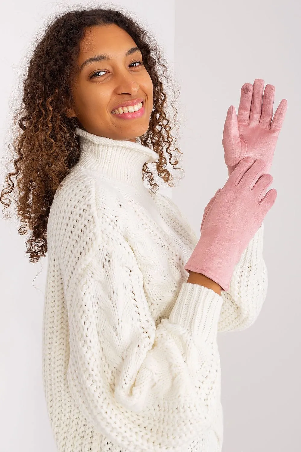 Chic Floral Touchscreen Gloves for Modern Women