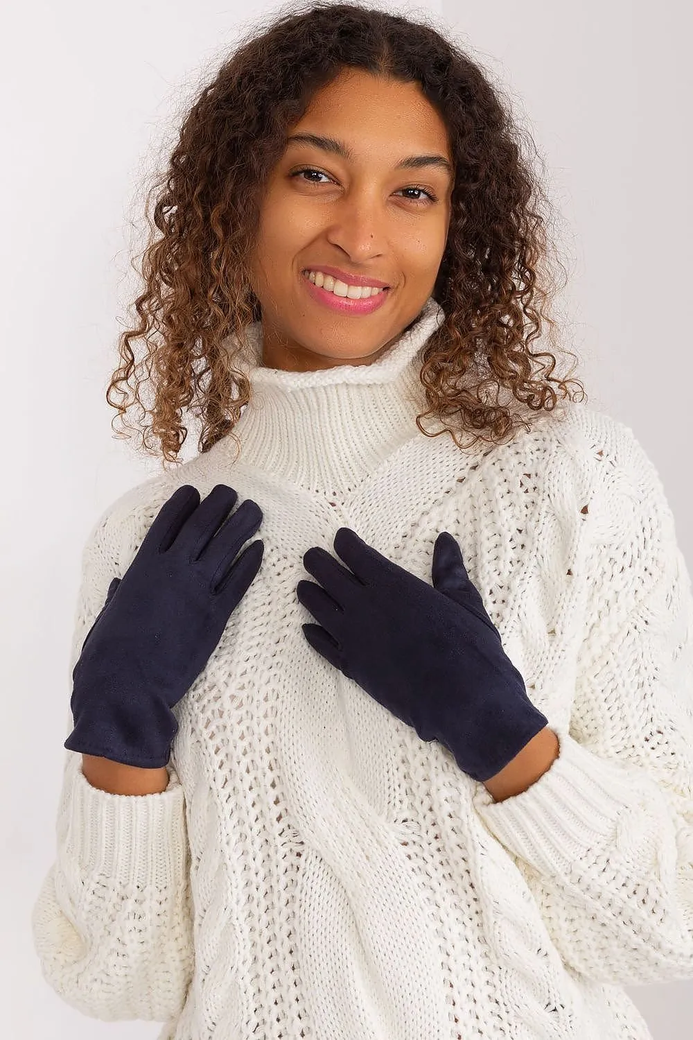 Chic Floral Touchscreen Gloves for Modern Women