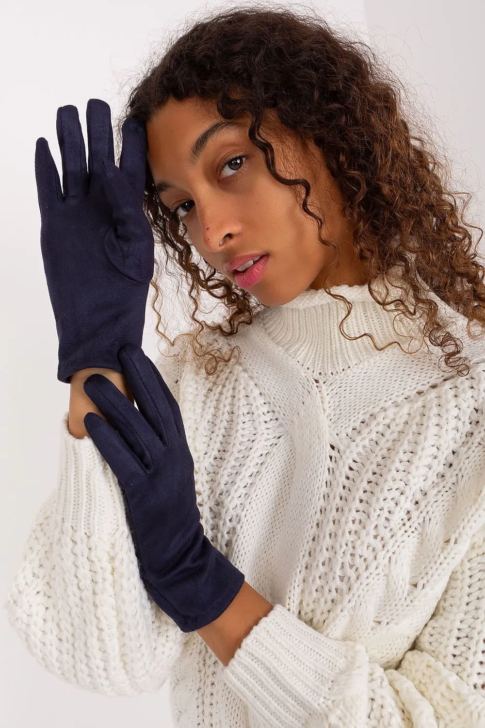 Chic Floral Touchscreen Gloves for Modern Women