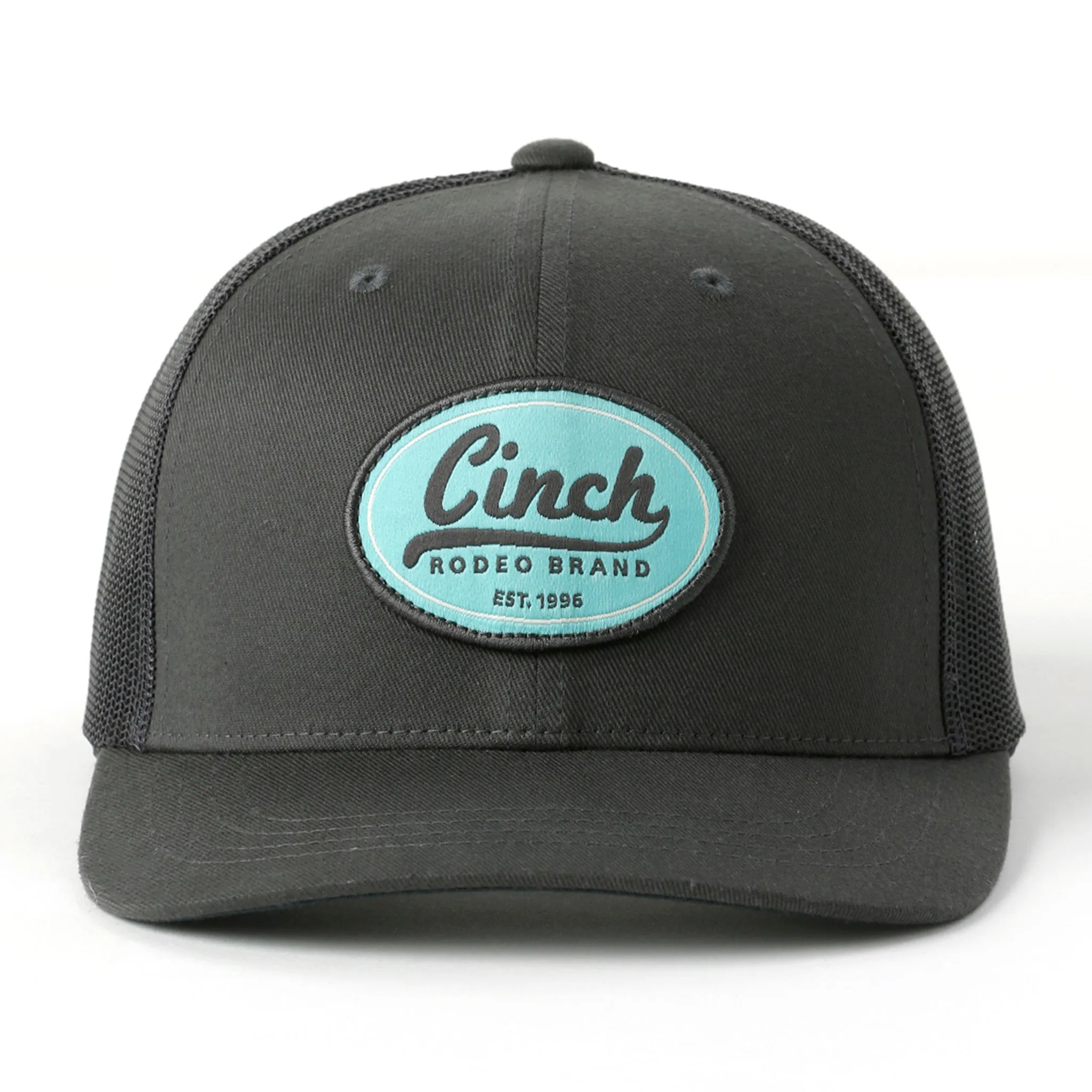 Cinch Dark Charcoal Turquoise Patch Cap