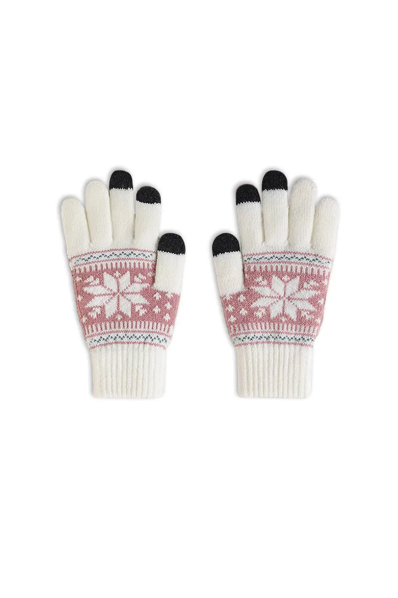 Classic Holiday Knit Touchscreen Gloves