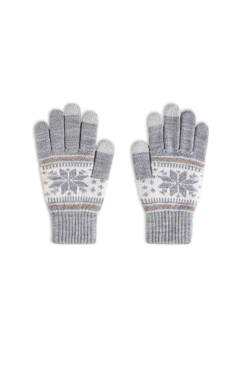 Classic Holiday Knit Touchscreen Gloves