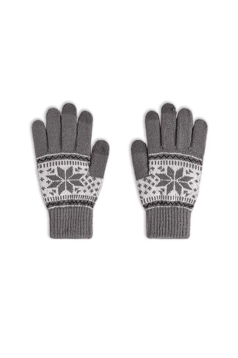 Classic Holiday Knit Touchscreen Gloves