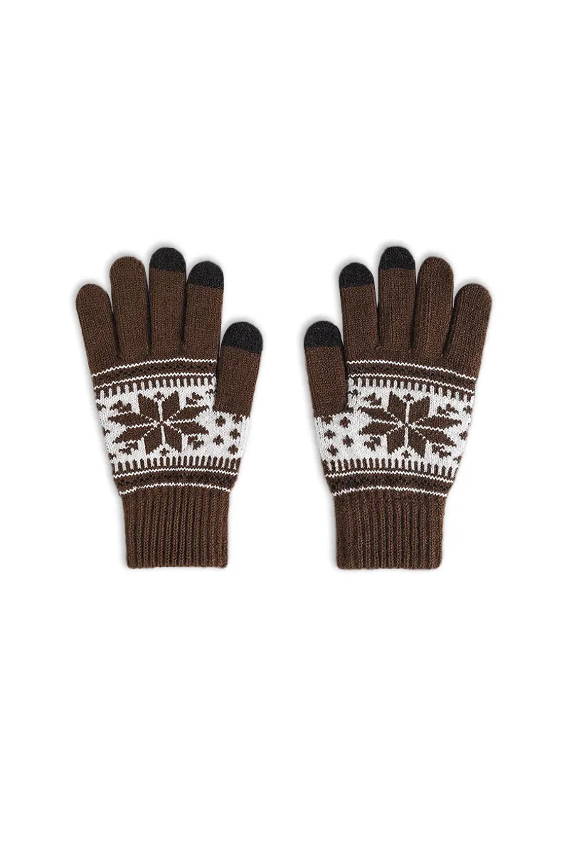 Classic Holiday Knit Touchscreen Gloves