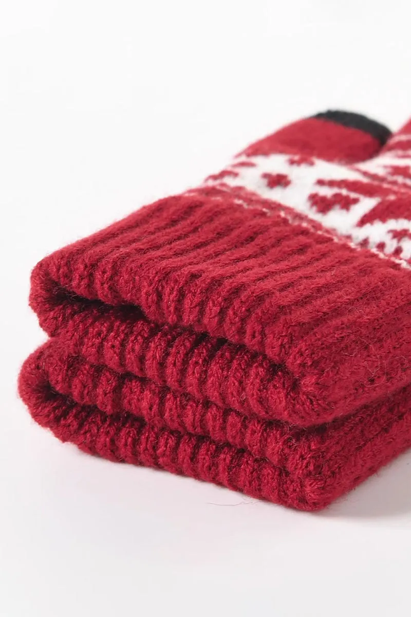 Classic Holiday Knit Touchscreen Gloves