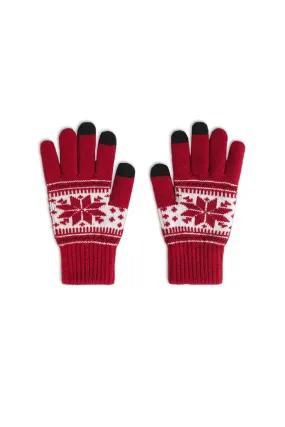 Classic Holiday Knit Touchscreen Gloves