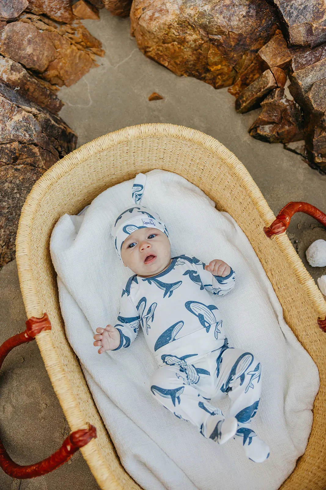 Copper Pearl Newborn Top Knot Hat | Cove