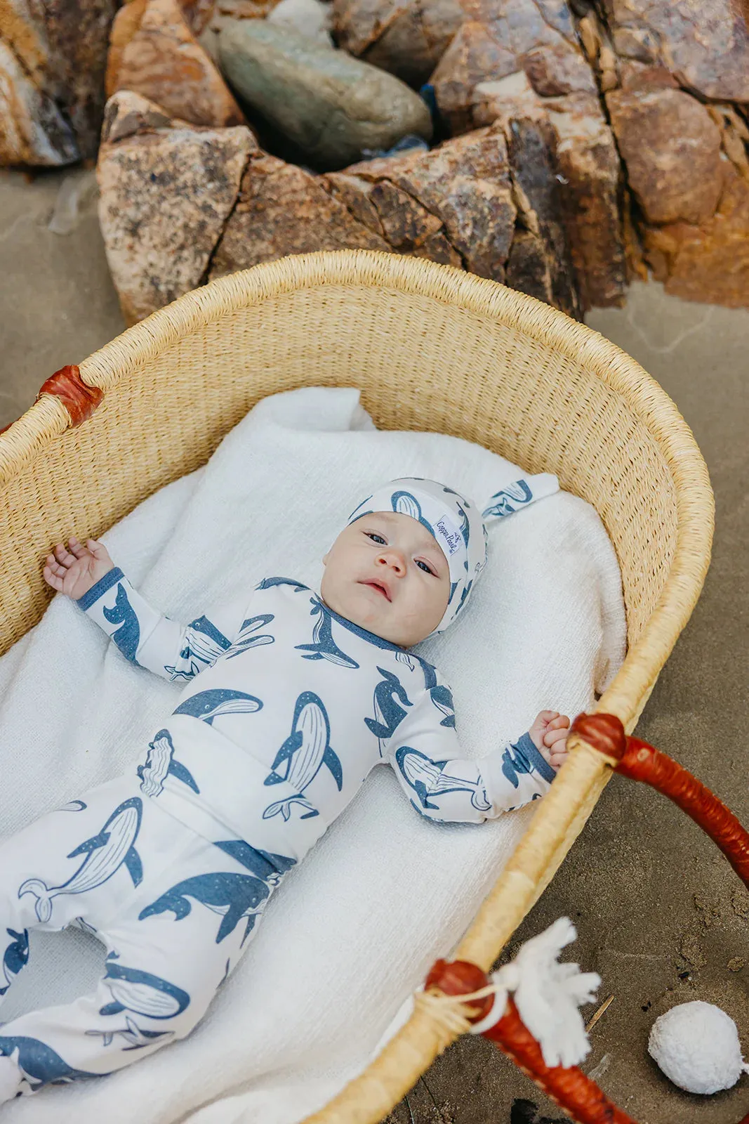 Copper Pearl Newborn Top Knot Hat | Cove