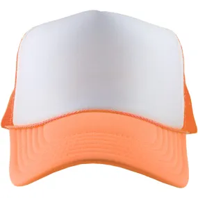 Coral and White Wholesale Foam Blank Hat