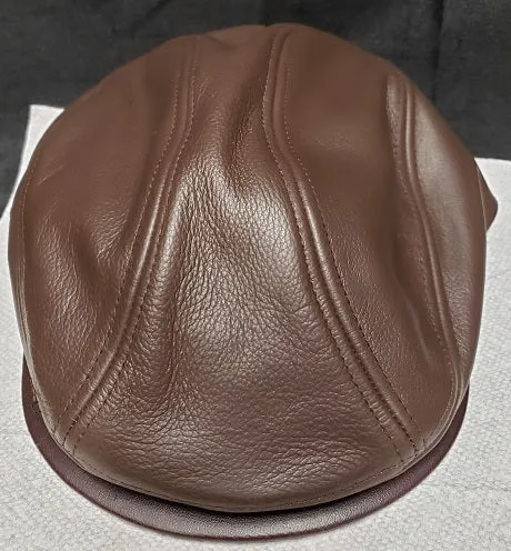 Curtis -- Leather Ivy Cap -- Brown