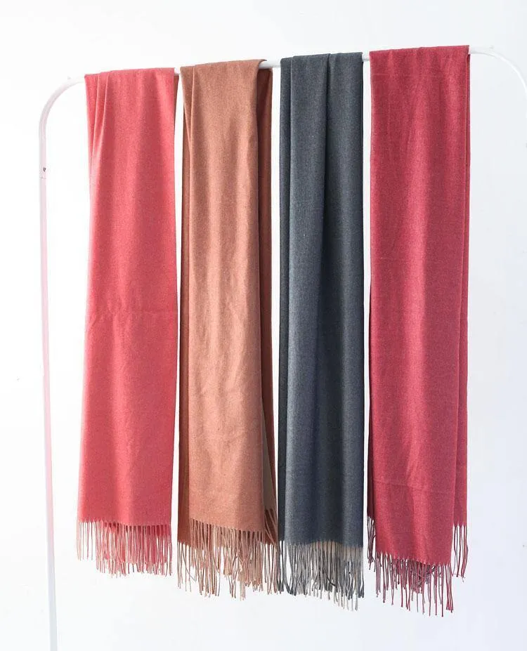 dark red women warm scarves warm rectangle big shawl