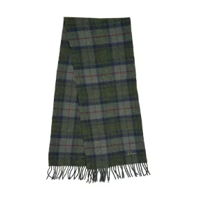 DIOR PLAID EMBROIDERED LOGO SCARF