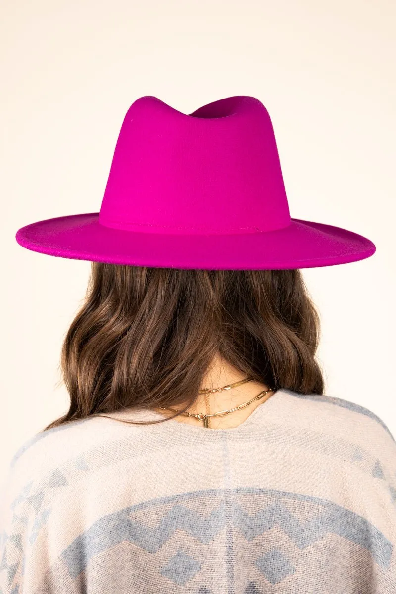 Down From Dover Felt Hat, Hot Pink