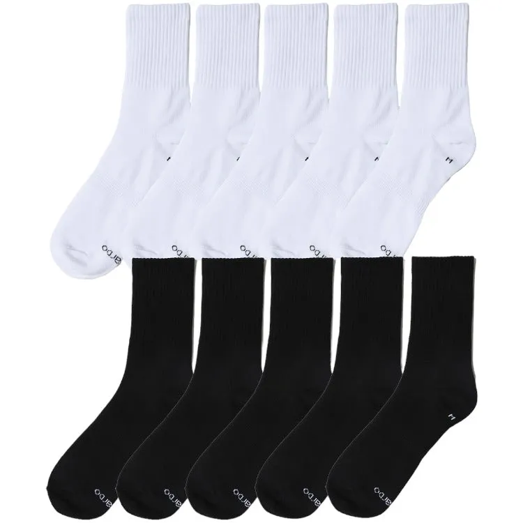 EDUARDO Mid-Calf Crew Socks Classic Casual Lightweight Comfort Socks for Men and Women 10 Paris