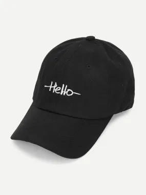 Embroidered Letter Baseball Cap