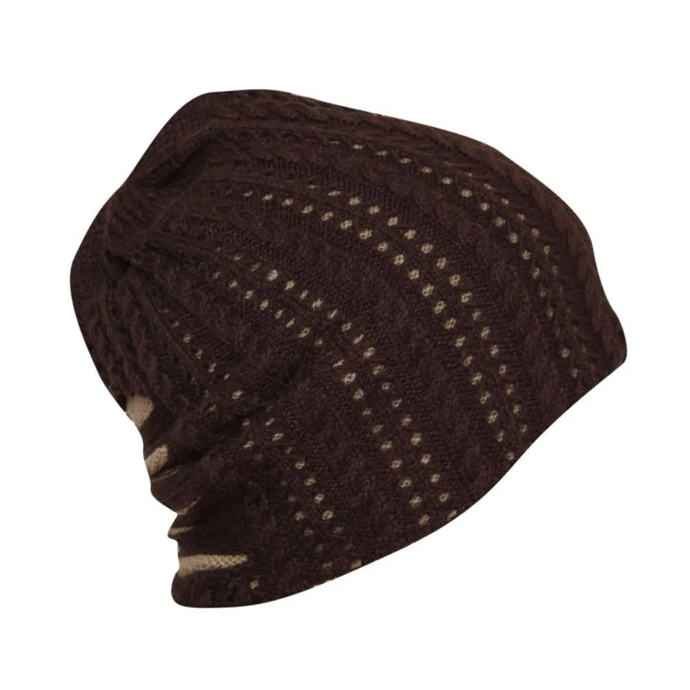 FabSeasons Unisex Brown Acrylic Woolen Beanie & Skull Cap for Winters