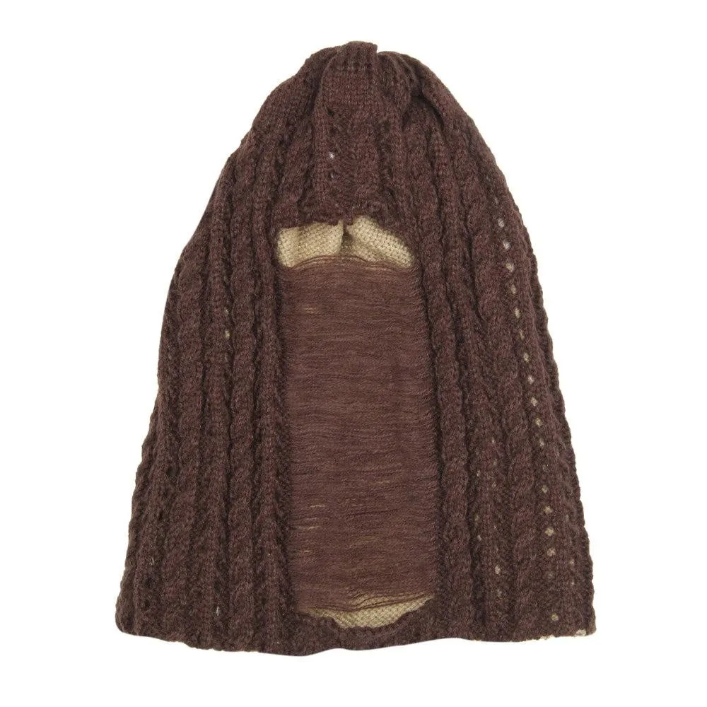 FabSeasons Unisex Brown Acrylic Woolen Beanie & Skull Cap for Winters