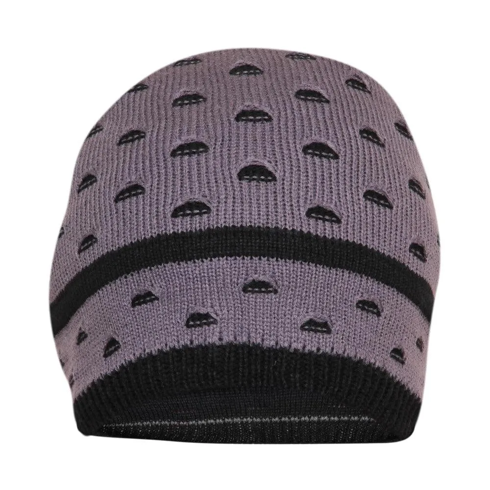 FabSeasons Unisex Gray Acrylic Woolen Slouchy Beanie and Skull Cap for Winters