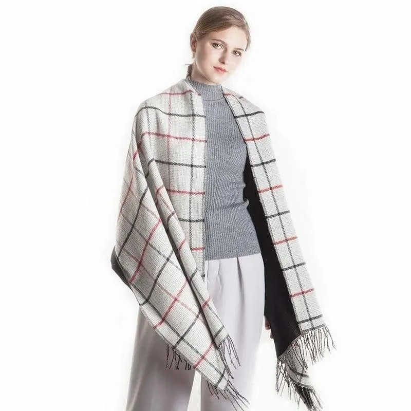 Fashion Plaid Cashmere Warm Soft Scarf