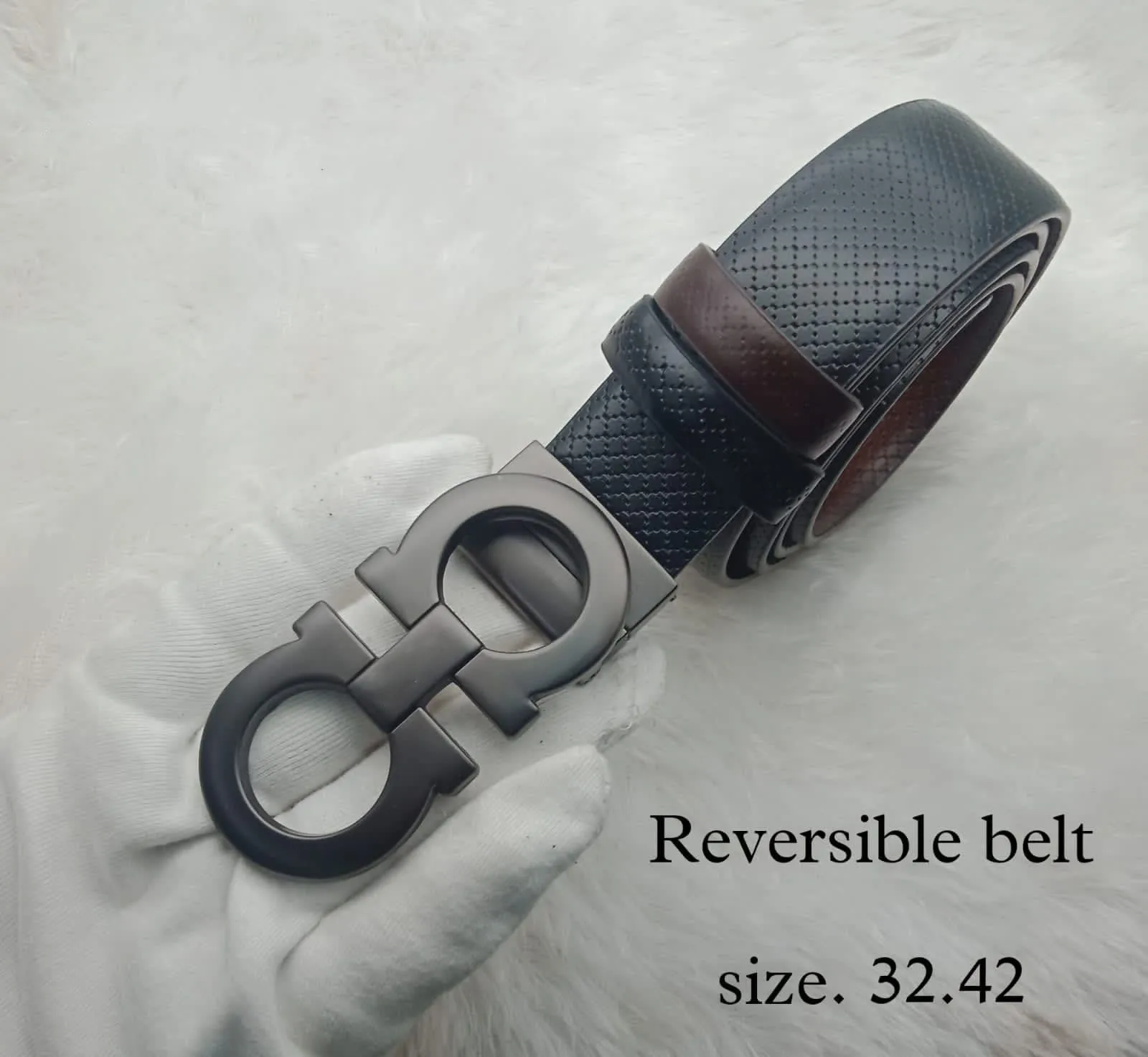 Fashionable Luxury Smooth Designer Reversible Belt For Men-JonasParamount