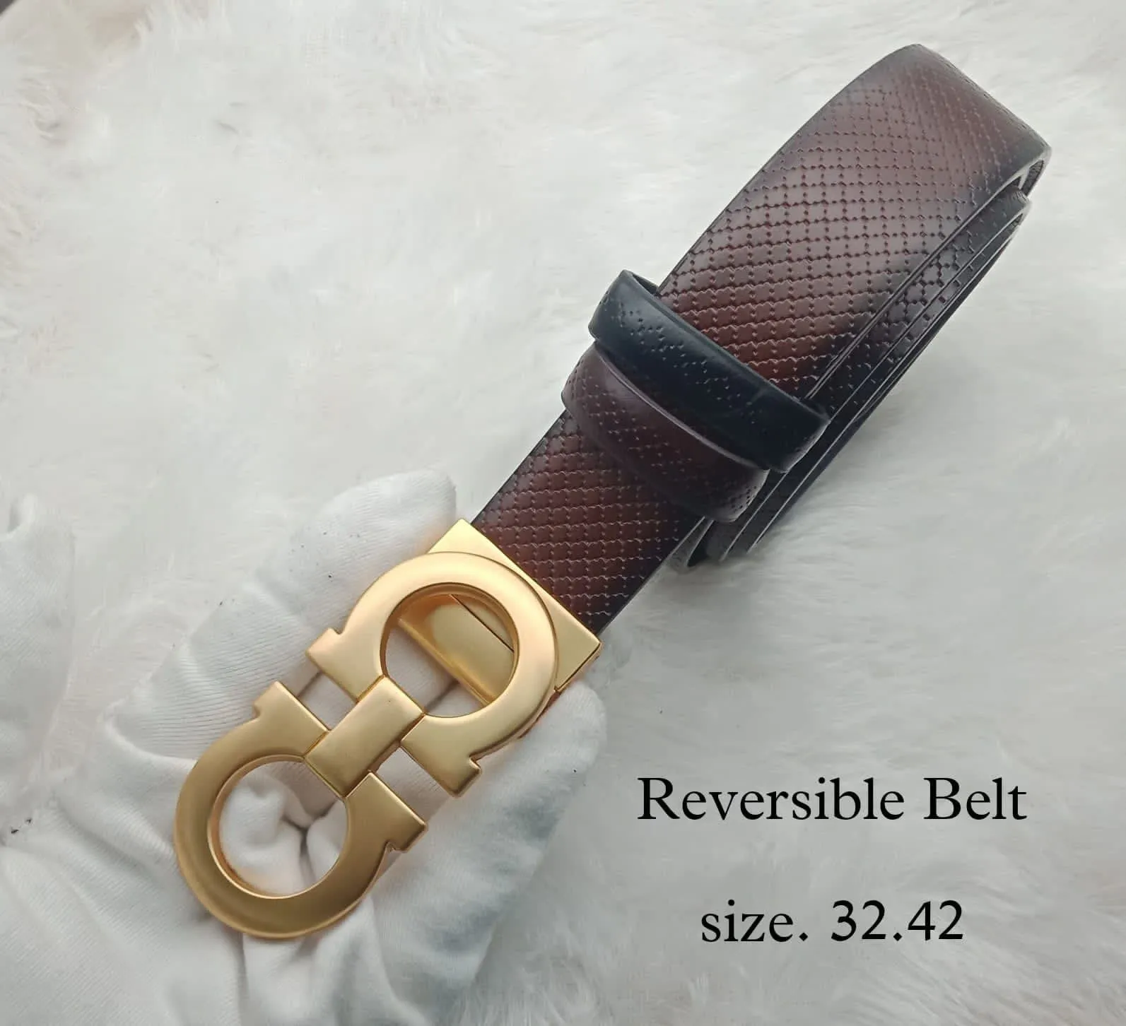 Fashionable Luxury Smooth Designer Reversible Belt For Men-JonasParamount