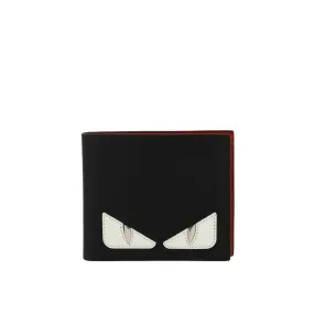 Fendi Bug Eye Black Leather Wallet