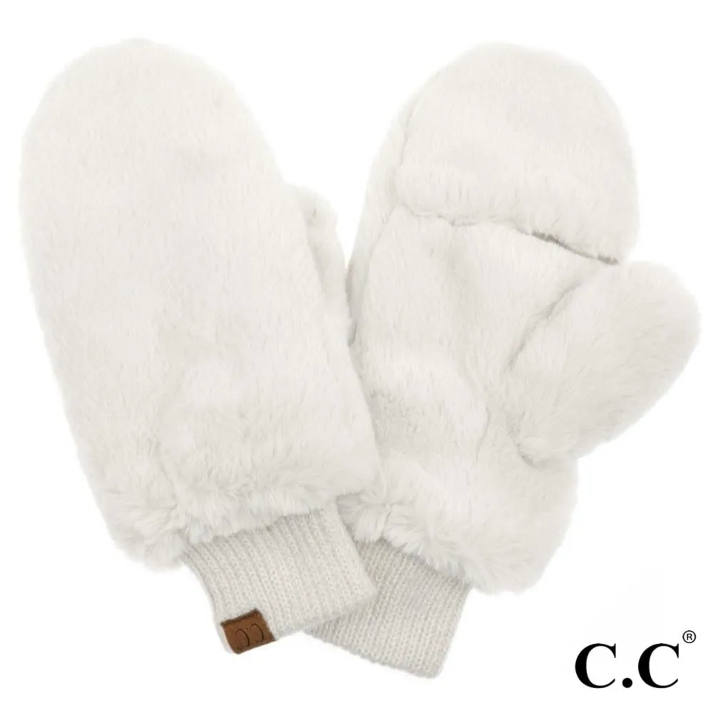 Fuzzy Lined Convertible Mittens by C.C.