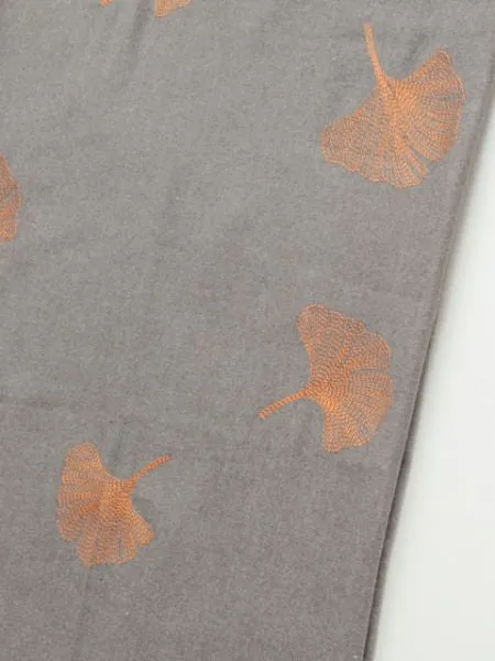 Ginkgo Embroidered Scarf