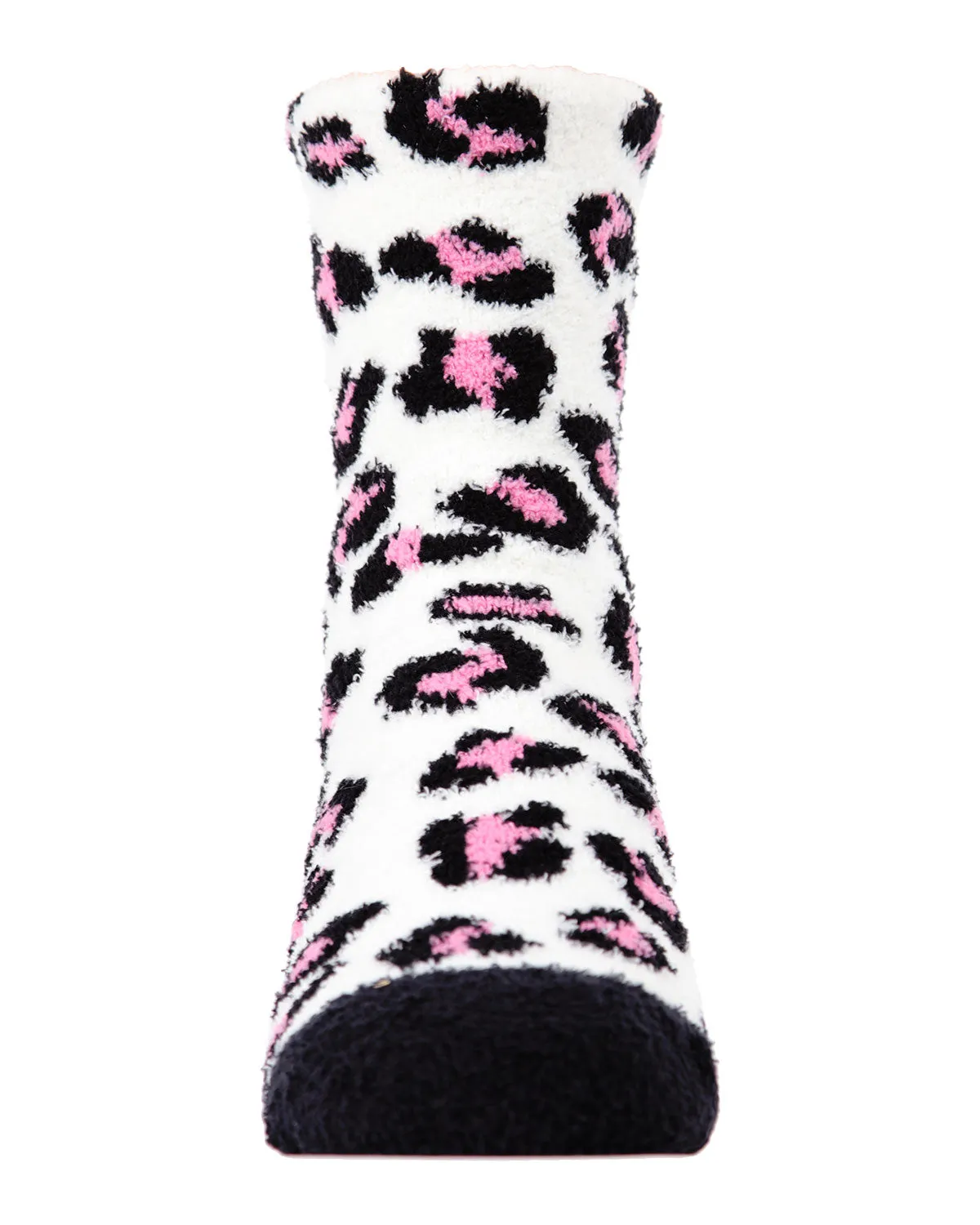 Leopard Girls Fuzzy Non-Skid Socks 2-Pair