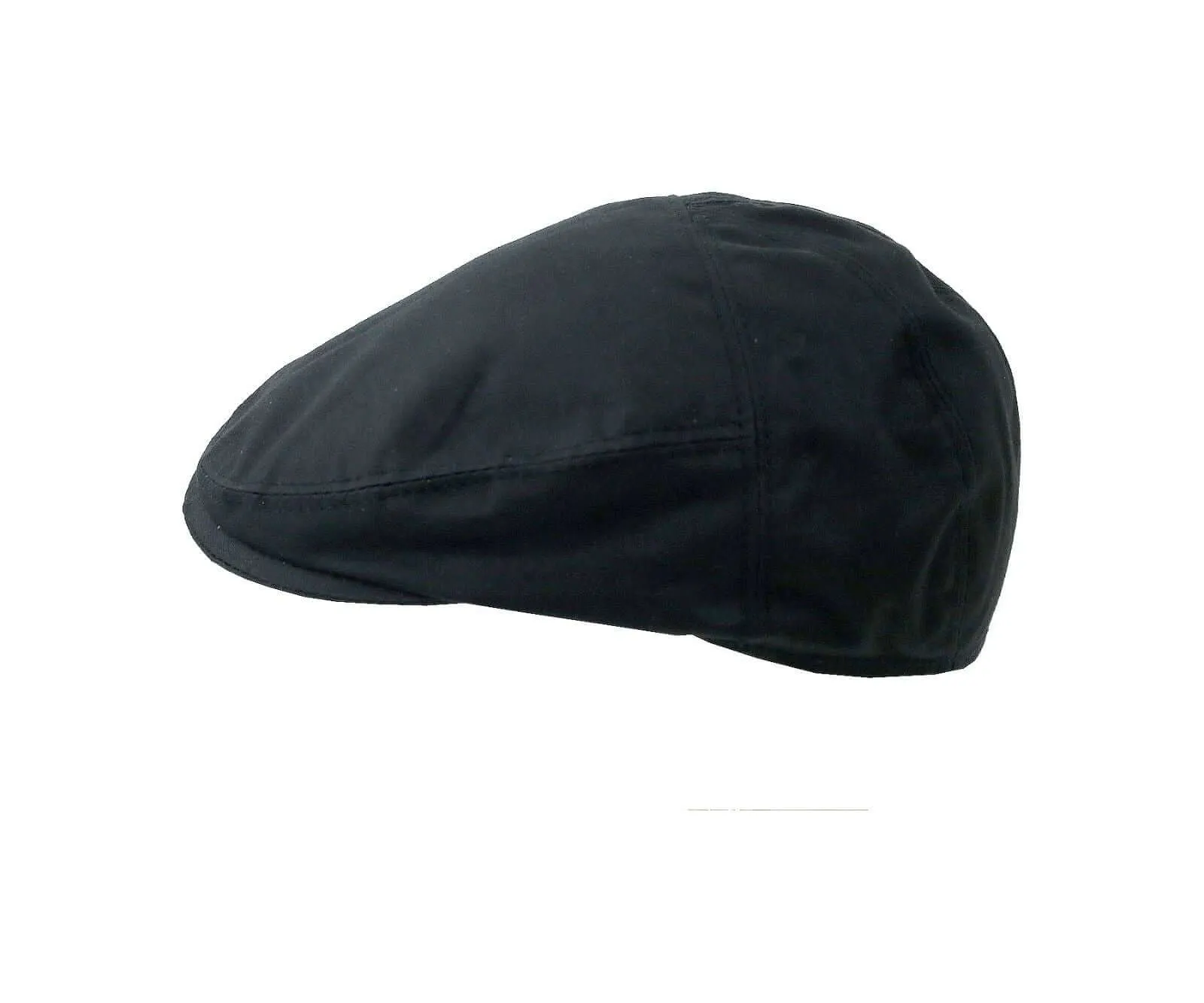 Men's Flat Cap Wax Cotton Hunting Black Casual Hat Peaky Newsboy Caps