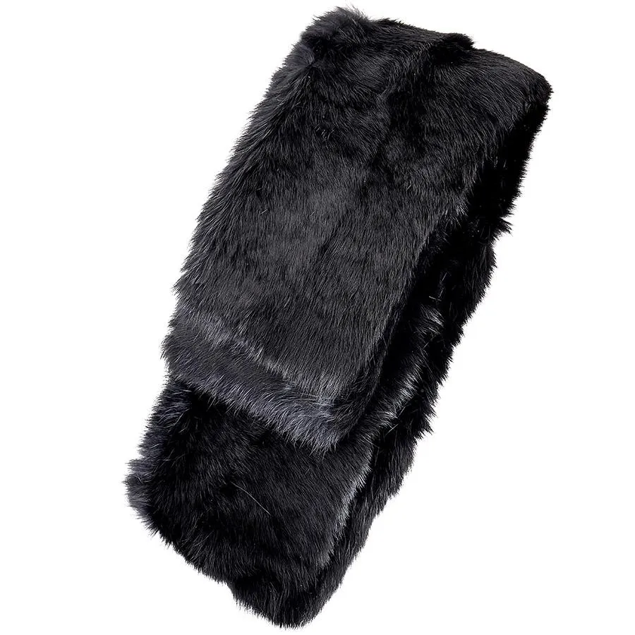 Mens Rabbit Fur Scarf 7"