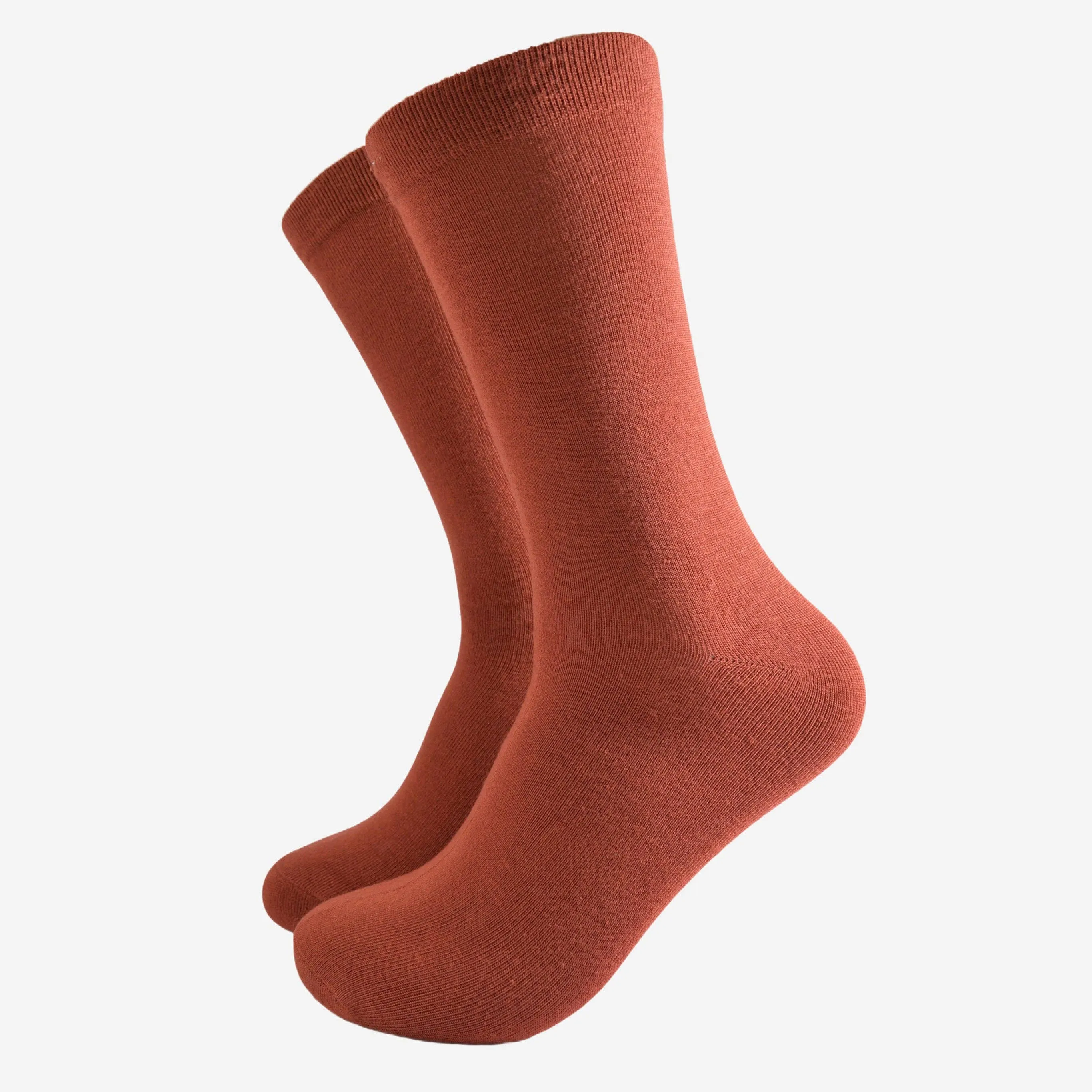 Men's Rusty Orange Bamboo Socks