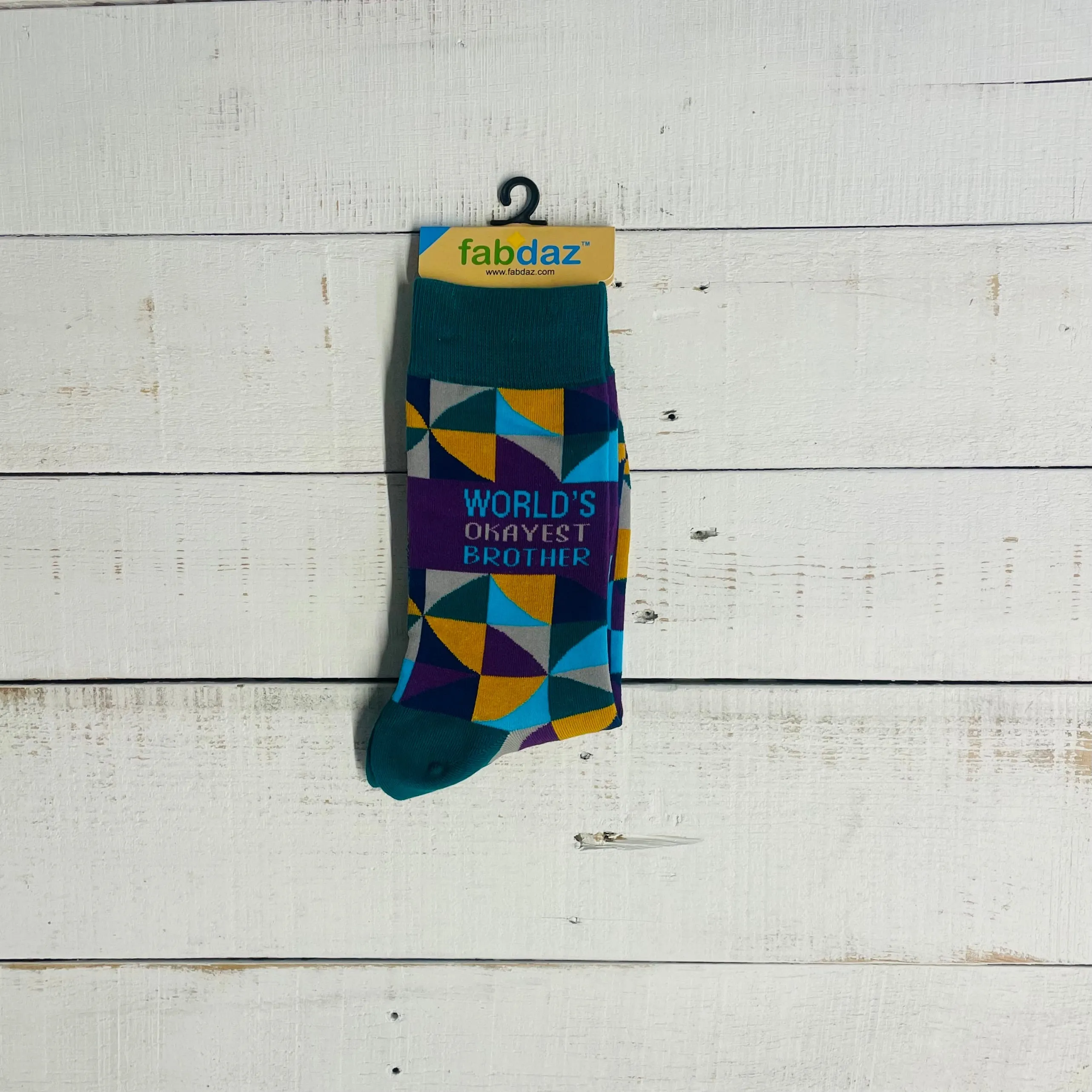 Men's World's Okayest Brother Novelty Crew Socks