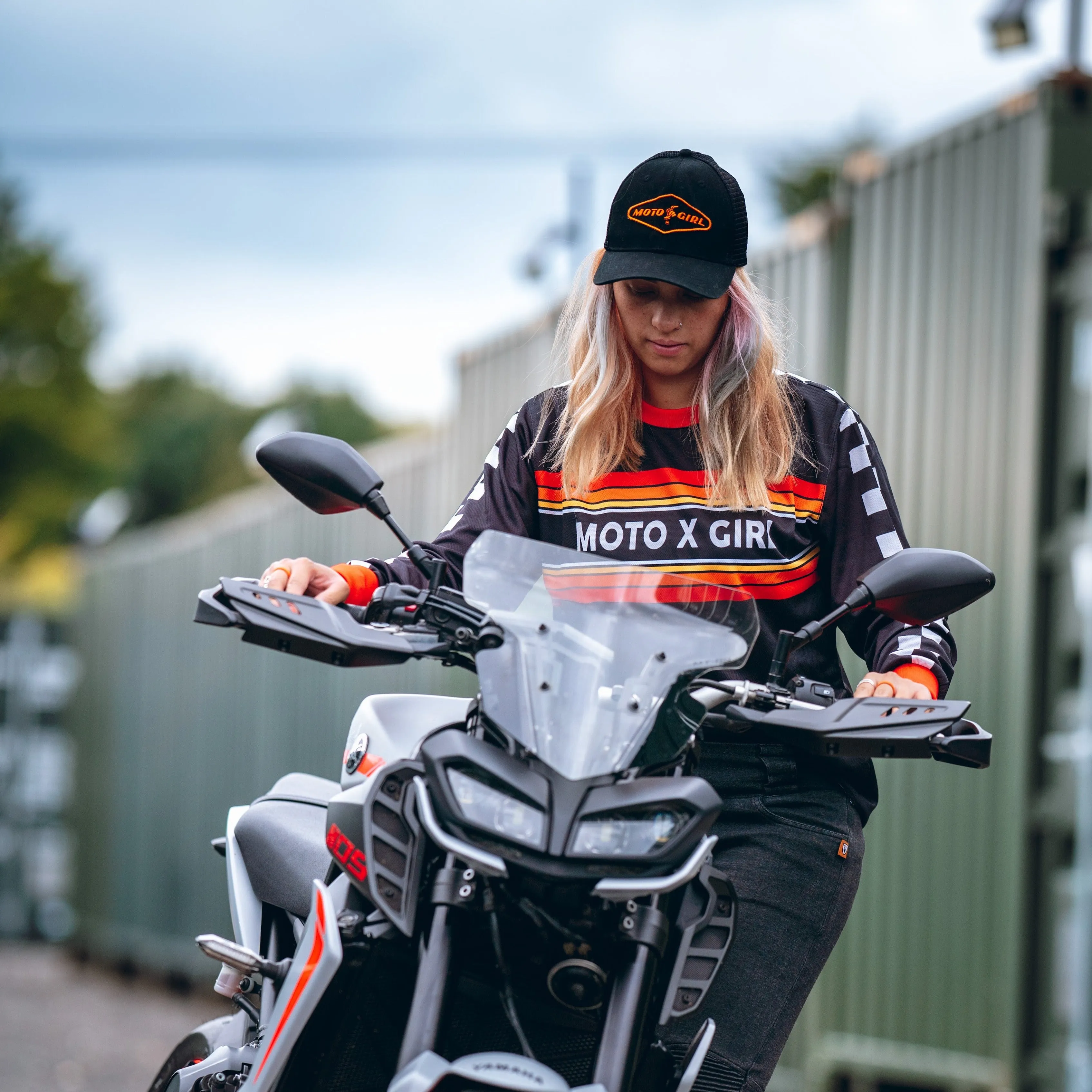 MotoGirl Patch Mesh Cap