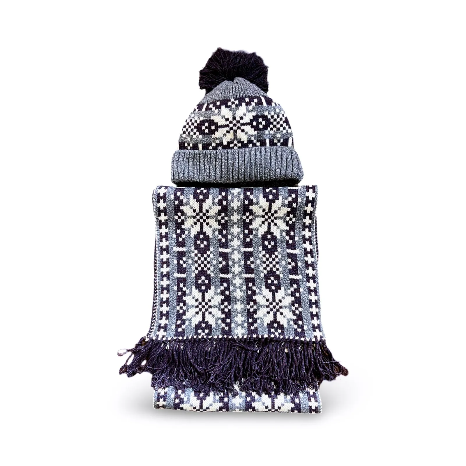 Nordic Winter Scarf - Warm - Asenka - Violet - Unisex