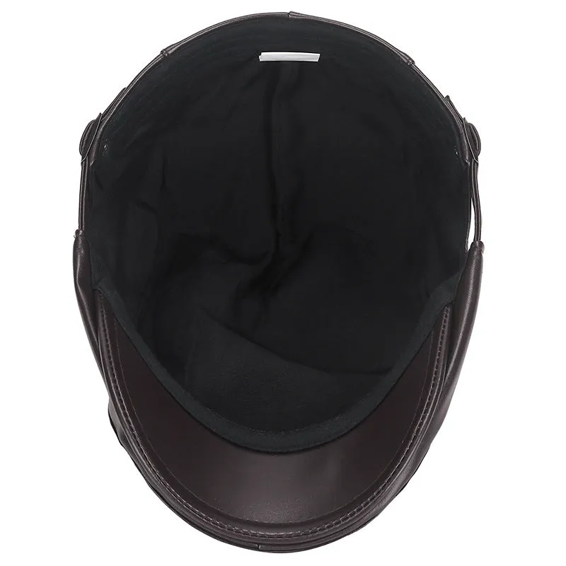 PU leather beret casual cap