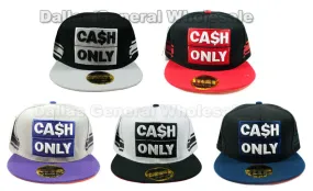 "Cash Only" Casual Flat Bill Caps Wholesale